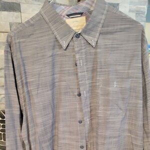 Men's long sleeve weatherproof vintage size XL blue and white shirt